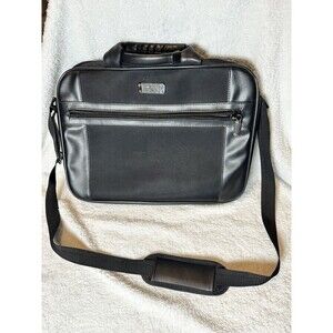 KENNETH COLE REACTION R-TECH Laptop Bag Briefcase Black Handles & Shoulder Strap